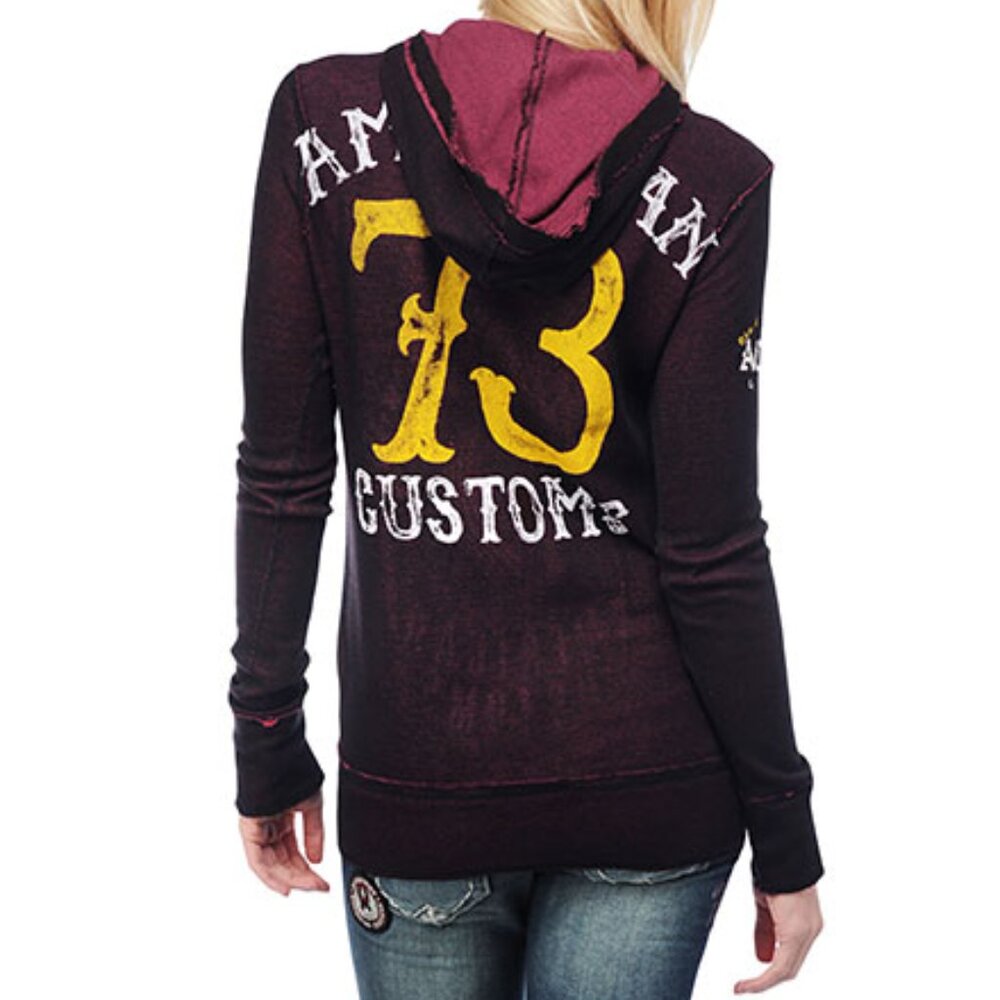 Affliction Flywheel Reversible Zip Hoodie Sweatshirt